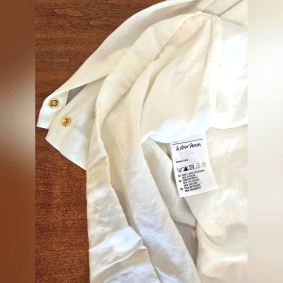 & Other Stories Summer Workwear: White, Long-sleeved Blouse w Buttons Sz 36 S/M - Picture 8 of 13
